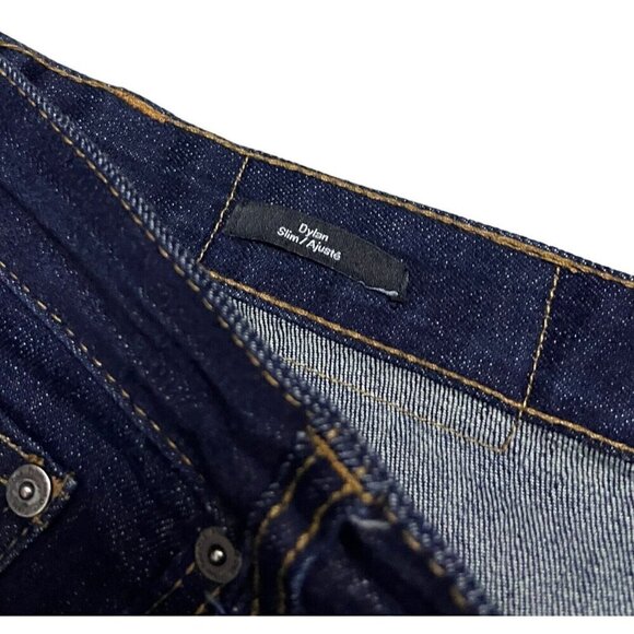 Frank & Oak Dark Wash Luxury Designer Denim STRETCH Jeans Mens 36x34 - Picture 3 of 6